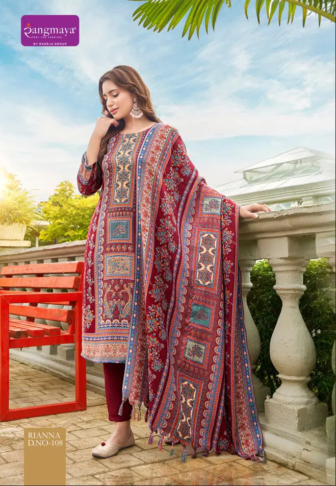 Rianna By Rangmaya Pashmina Kurti With Bottom Dupatta Online Wholesale